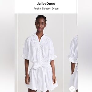 Juliet Dunn Poplin Blouson Dress Size 1